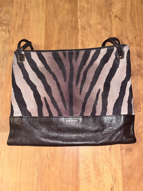 Coach Handbags - Coach Madison Zebra Convertible Hippie Shoulder / Crossbody Bag (#51086)